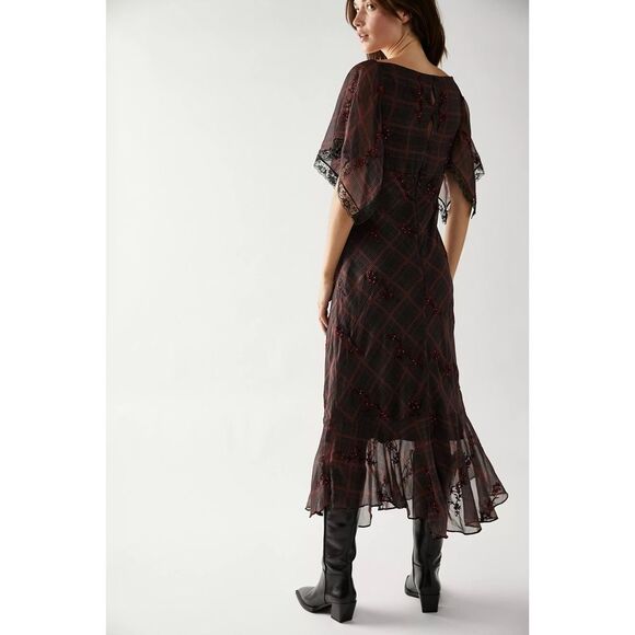 Free People Fallen Flowers Embellished Midi Dress - Picture 4 of 4